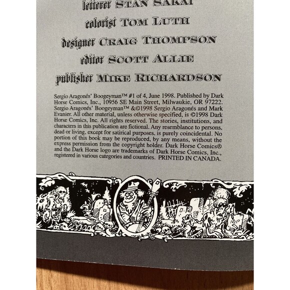 Sergio Aragones Boogeyman #1 2 3 4 (Lot) Dark Horse Comics • NM • - Picture 8 of 8